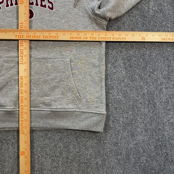Philadelphia Phillies Retro Arch Logo New Era Hoodie Womens X-Large XL Gray MLB - Picture 11 of 16